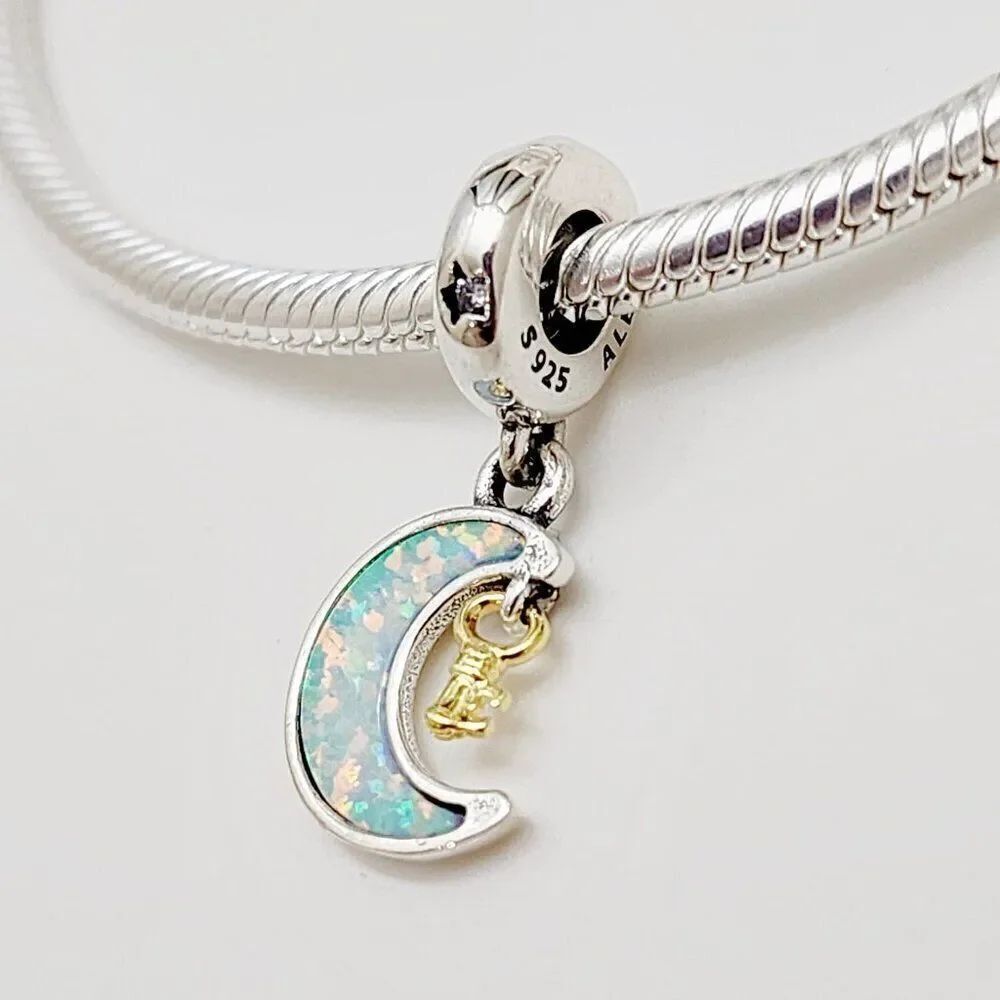 Pandora Two-Tone Key & Moon Charm